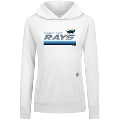 Tampa Bay Rays Levelwear Women's Relay Breaker Pullover Hoodie - White