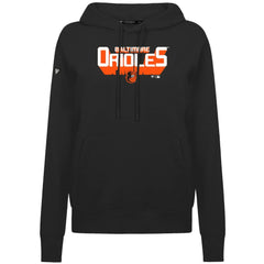 Baltimore Orioles Levelwear Women's Adorn Retro 3D Pullover Hoodie - Black