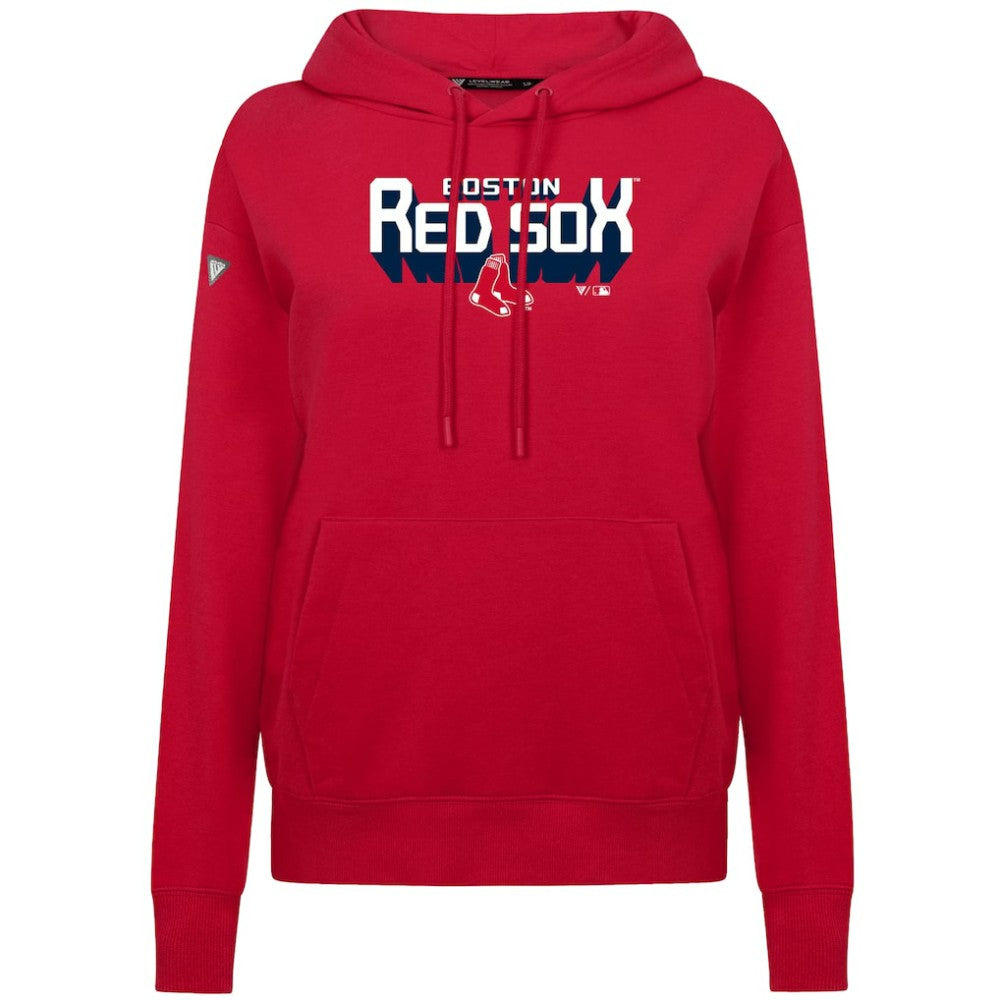 Boston Red Sox Levelwear Women's Adorn Retro 3D Pullover Hoodie - Red