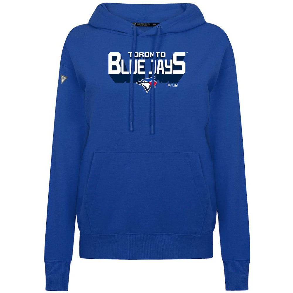 Toronto Blue Jays Levelwear Women's Adorn Retro 3D Pullover Hoodie - Royal