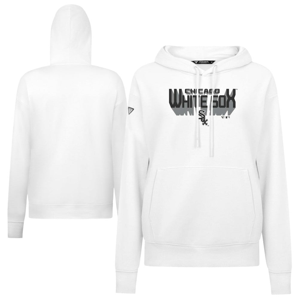 Chicago White Sox Levelwear Women's Adorn Retro 3D Pullover Hoodie - White
