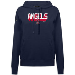 Los Angeles Angels Levelwear Women's Adorn Retro 3D Pullover Hoodie - Navy