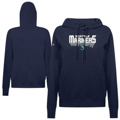 Seattle Mariners Levelwear Women's Adorn Retro 3D Pullover Hoodie - Navy