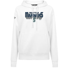 Seattle Mariners Levelwear Women's Adorn Retro 3D Pullover Hoodie - White