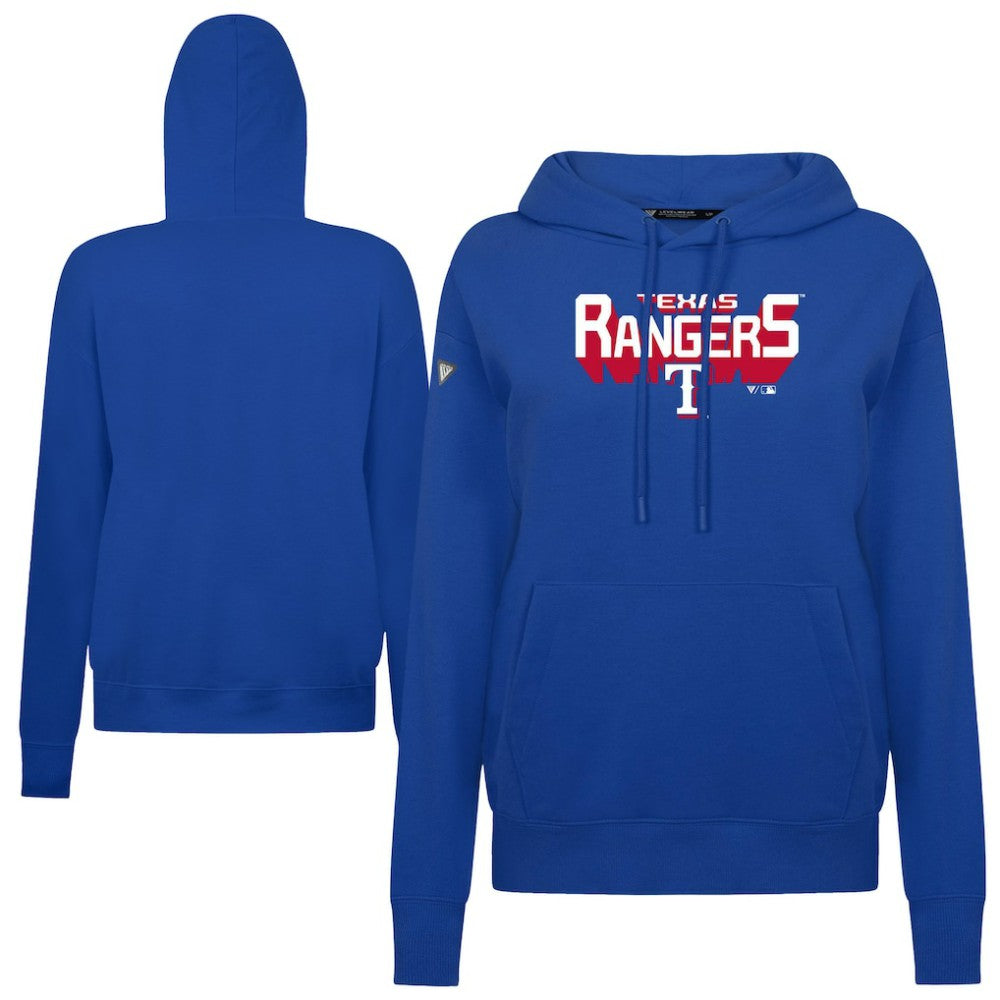 Texas Rangers Levelwear Women's Adorn Retro 3D Pullover Hoodie - Royal