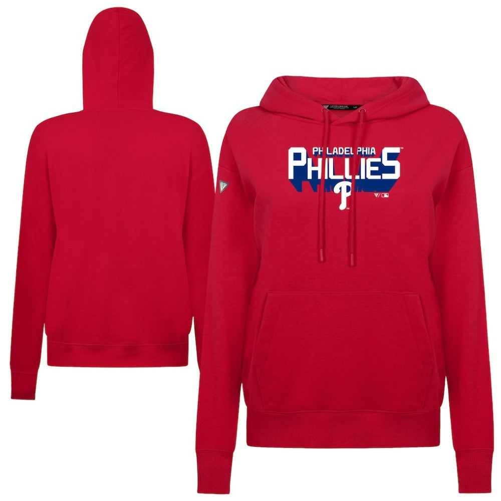 Philadelphia Phillies Levelwear Women's Adorn Retro 3D Pullover Hoodie - Red