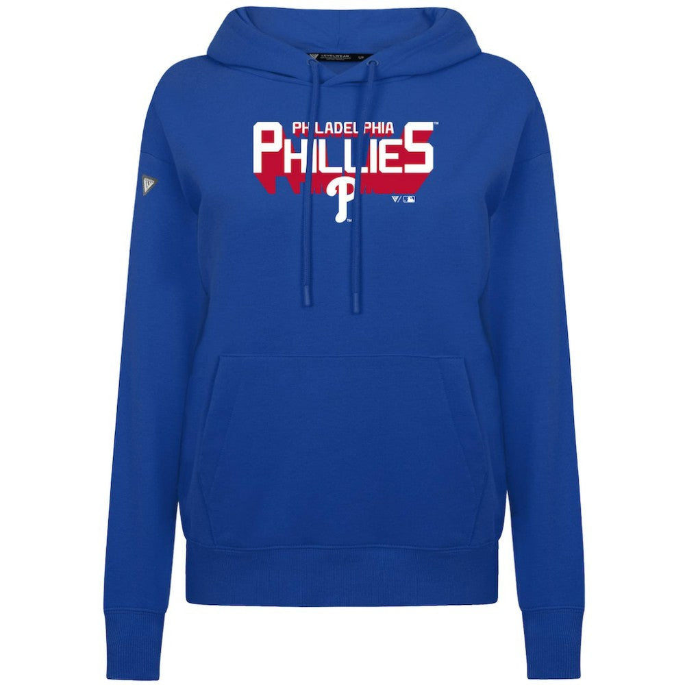 Philadelphia Phillies Levelwear Women's Adorn Retro 3D Pullover Hoodie - Royal