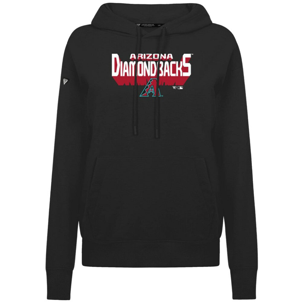 Arizona Diamondbacks Levelwear Women's Adorn Retro 3D Pullover Hoodie - Black