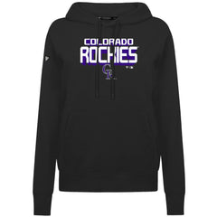 Colorado Rockies Levelwear Women's Adorn Retro 3D Pullover Hoodie - Black