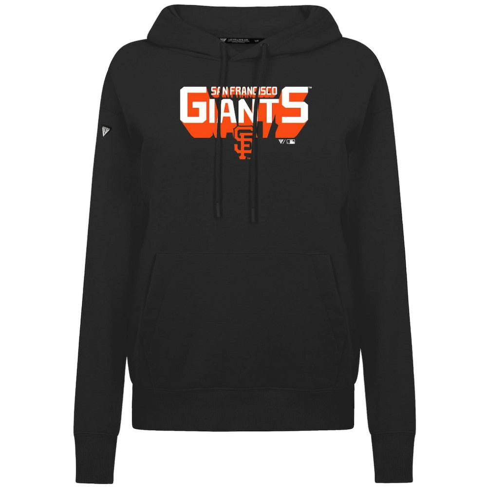 San Francisco Giants Levelwear Women's Adorn Retro 3D Pullover Hoodie - Black