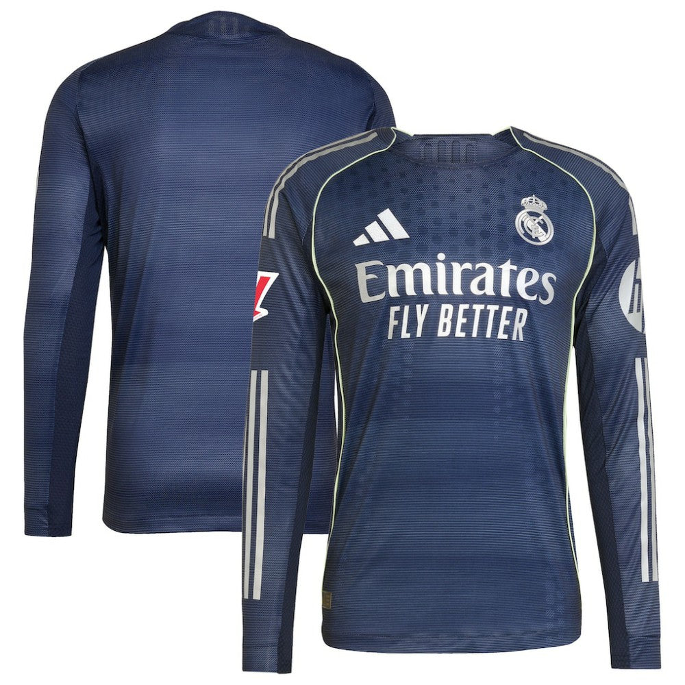 Real Madrid 2025/26 Away Long Sleeve Jersey - Blue | Adidas discount