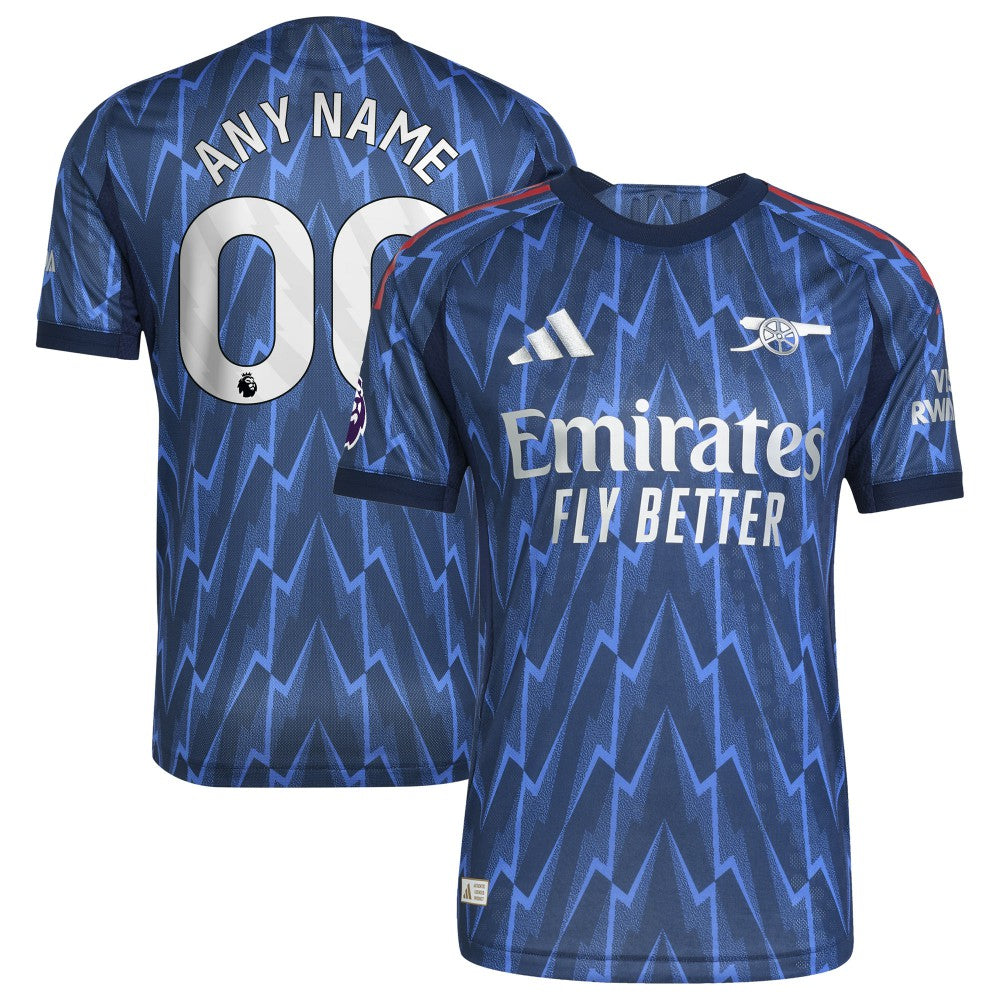 Arsenal 2025/26 Away Custom Jersey - Blue | Adidas cheap