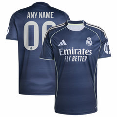 Real Madrid 2025/26 Away Replica Custom Jersey - Blue | Adidas discount