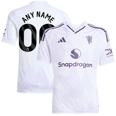 Manchester United Youth 2025/26 Away Replica Custom Jersey - White | Adidas outlet