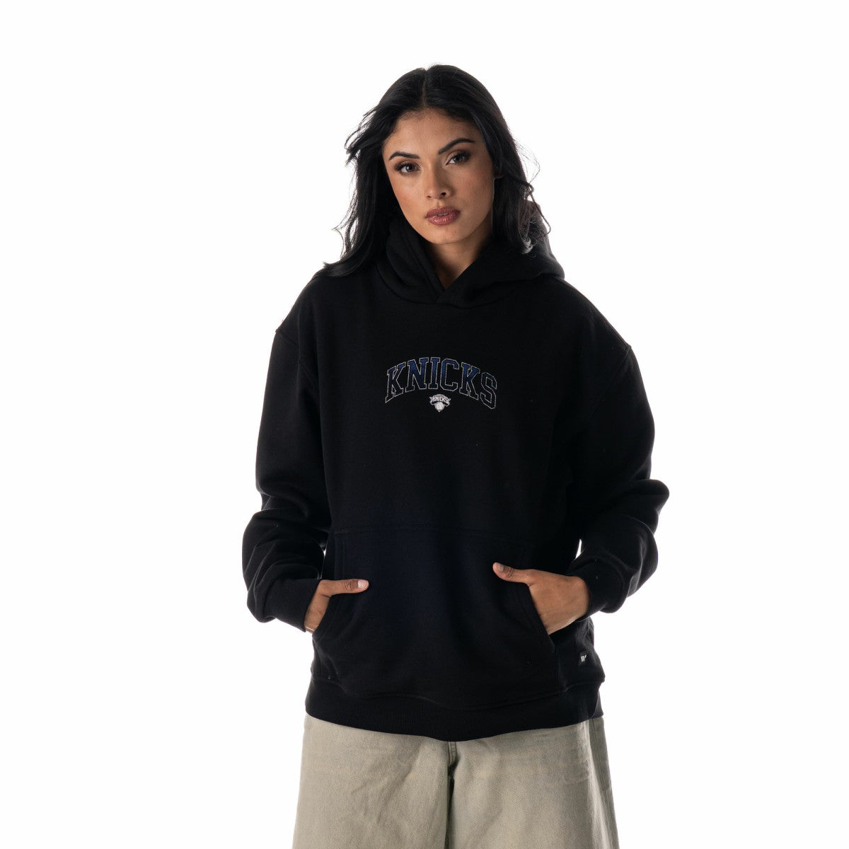 New York Knicks The Wild Collective Unisex Splatter Premium Hoodie - Black on sale