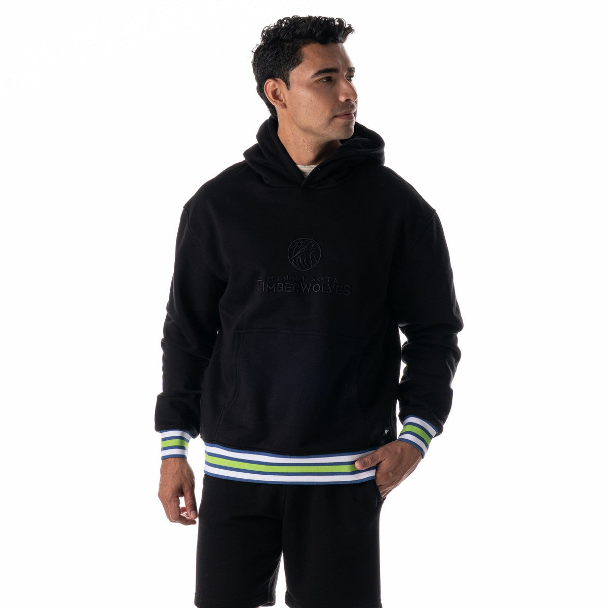 Minnesota Timberwolves The Wild Collective Unisex Custom Rib Tonal Premium Hoodie - Black on sale