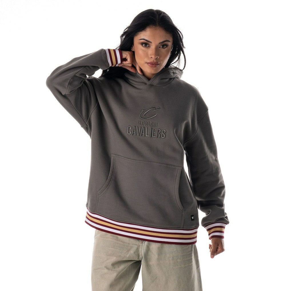 Cleveland Cavaliers The Wild Collective Unisex Custom Rib Tonal Premium Hoodie sale - Charcoal sale