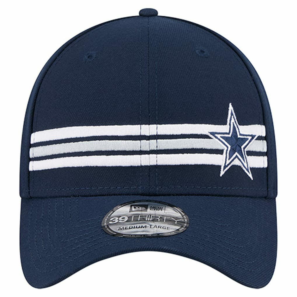 Dallas Cowboys New Era Stripes 39THIRTY Flex Hat - Navy on sale