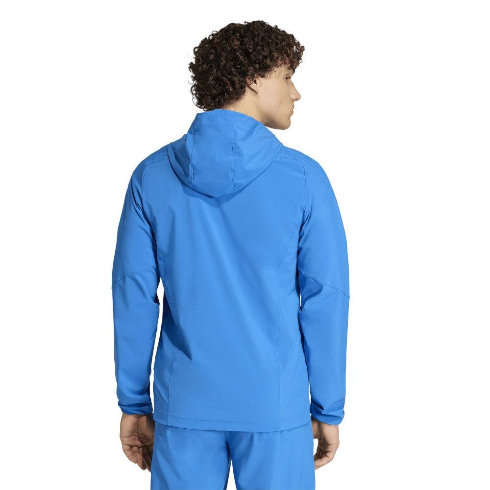 Colombia National Team FIFA x World Cup 2026 Tiro Travel Raglan Full-Zip Windbreaker Hoodie - Blue | Adidas cheap
