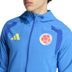Colombia National Team FIFA x World Cup 2026 Tiro Travel Raglan Full-Zip Windbreaker Hoodie - Blue | Adidas cheap
