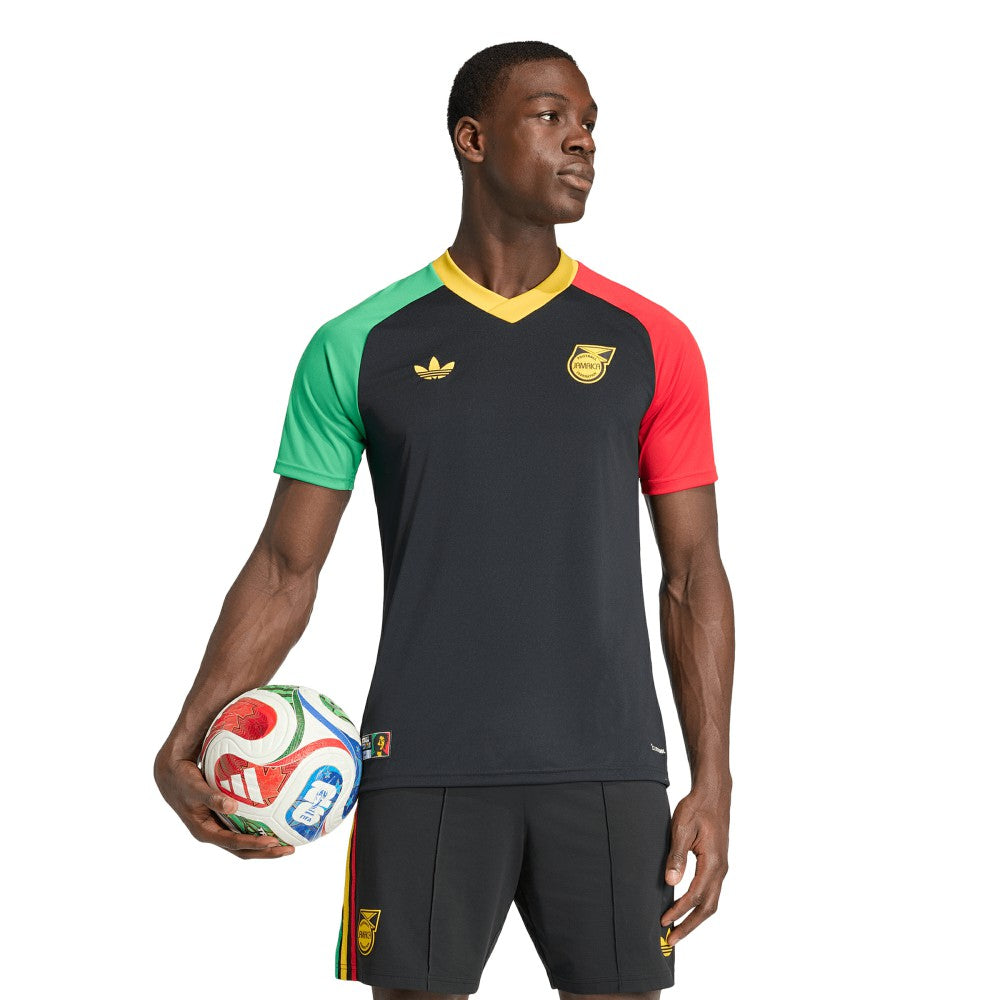 Jamaica National Team 2026 Pre-Match Training Jersey - Black | Adidas discount