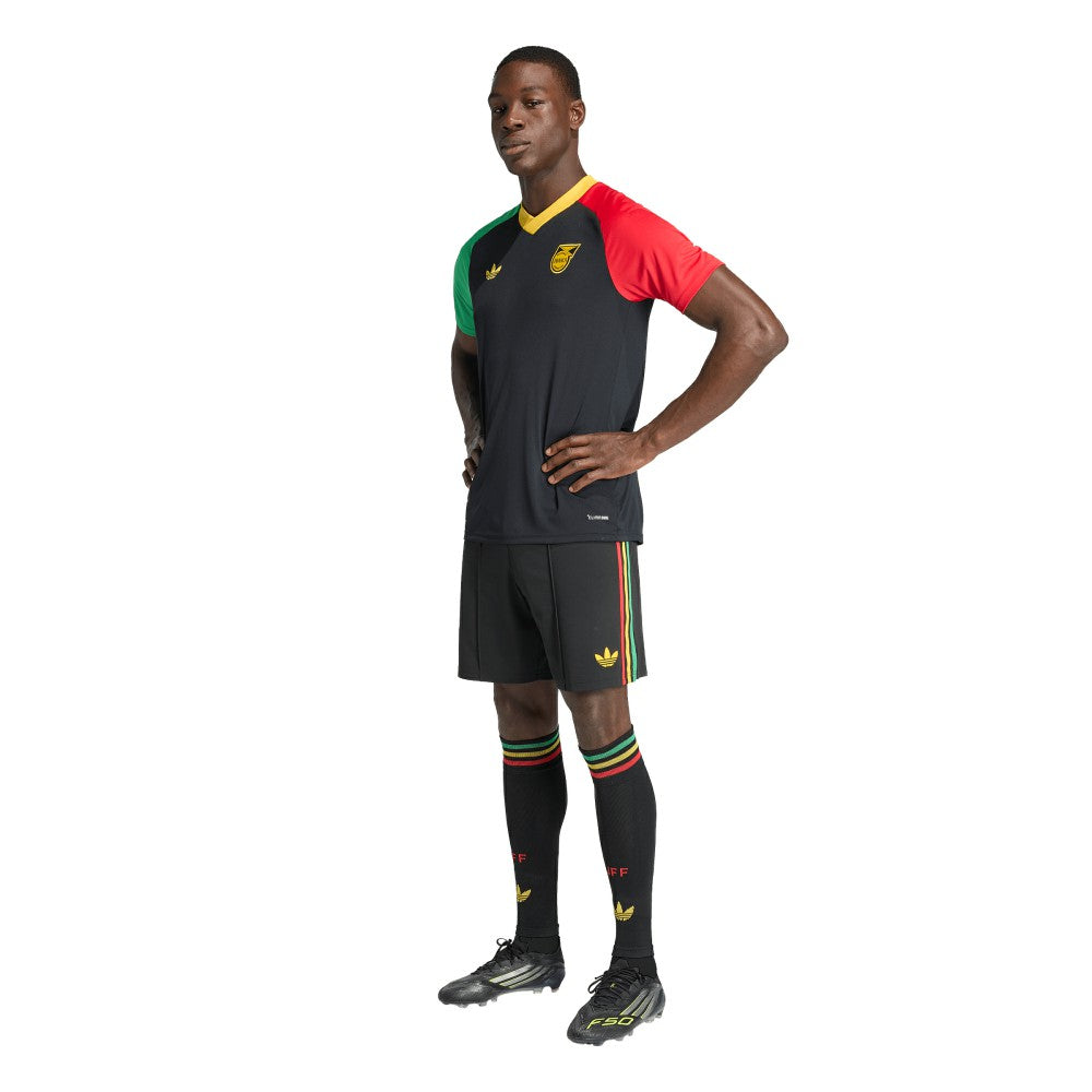 Jamaica National Team 2026 Pre-Match Training Jersey - Black | Adidas discount
