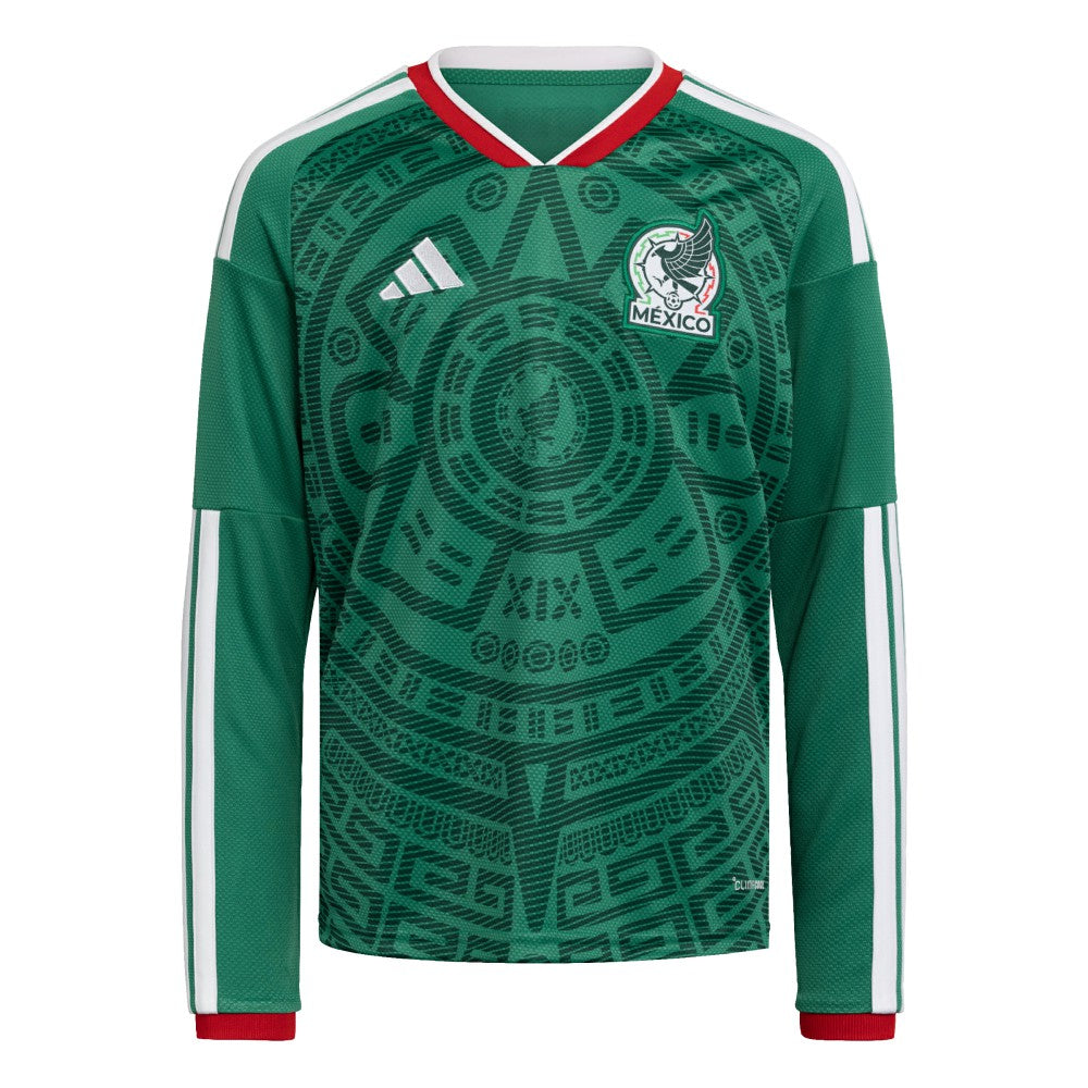 Mexico National Team Youth FIFA x World Cup 2026 Home Replica Long-Sleeve Jersey - Green | Adidas sale