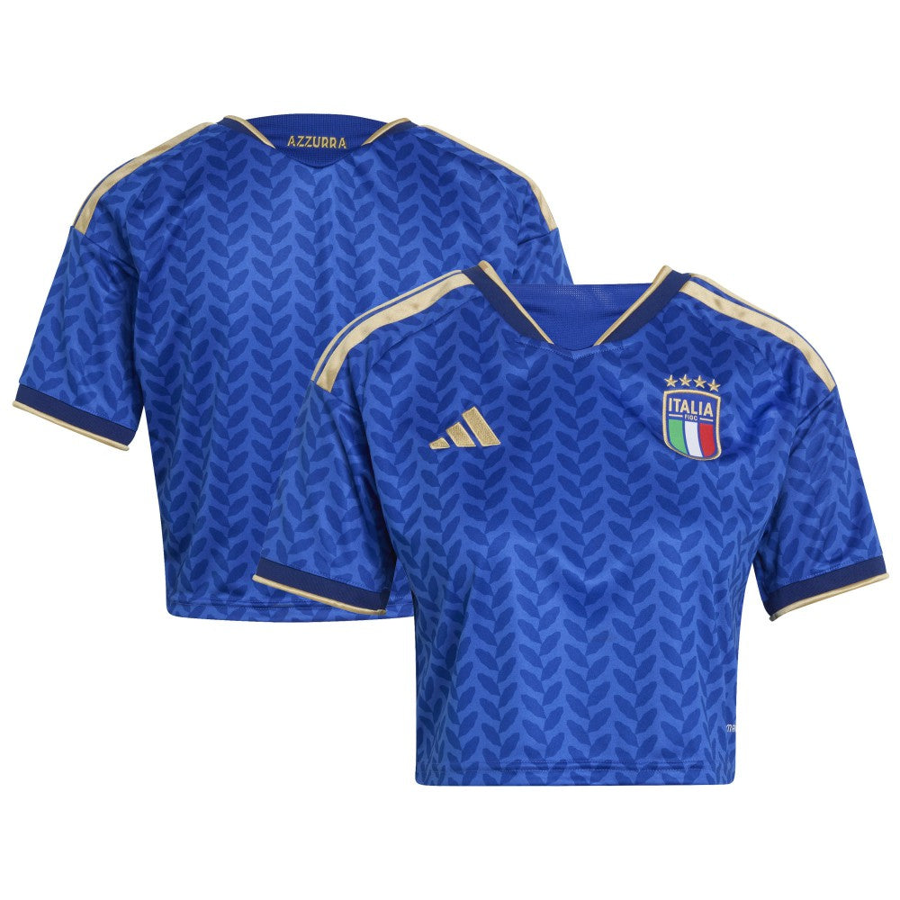 Italy National Team Women's FIFA x World Cup 2026 Home Cropped Replica Jersey - Royal | Adidas on sale