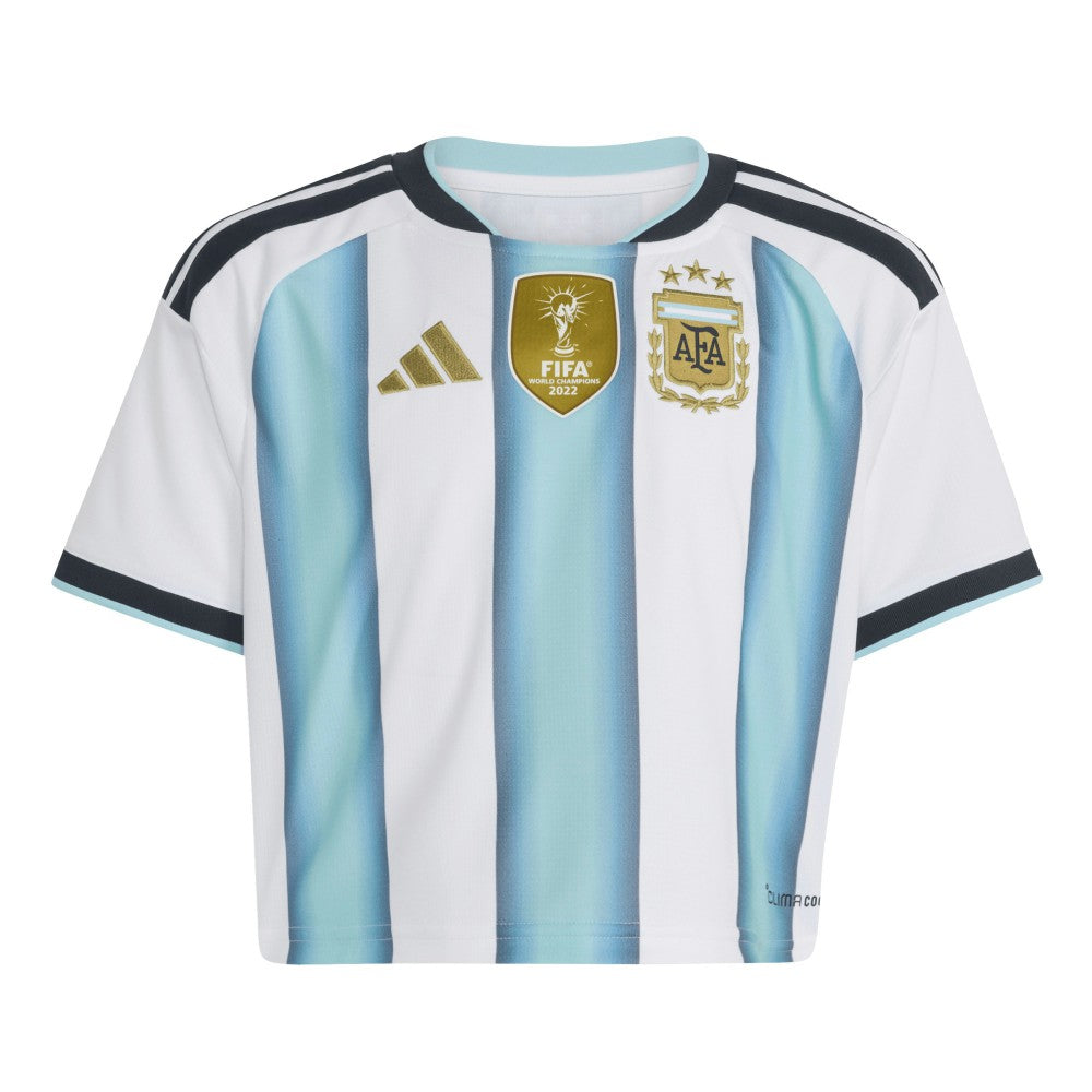 Argentina National Team Women's FIFA x World Cup 2022 Winners Home Cropped Replica Jersey - White | Adidas on sale