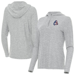 Baltimore Orioles Antigua Women's Daybreak Quarter-Zip Hoodie - Heather Gray