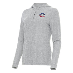 Cincinnati Reds Antigua Women's Daybreak Quarter-Zip Hoodie - Heather Gray