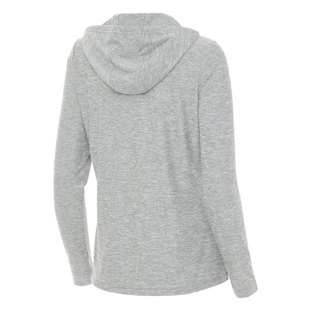 Miami Marlins Antigua Women's Daybreak Quarter-Zip Hoodie - Heather Gray