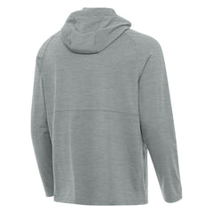 Colorado Rockies Antigua Spikes Stars and Stripes Team Logo Quarter-Zip Pullover Hoodie - Heather Gray