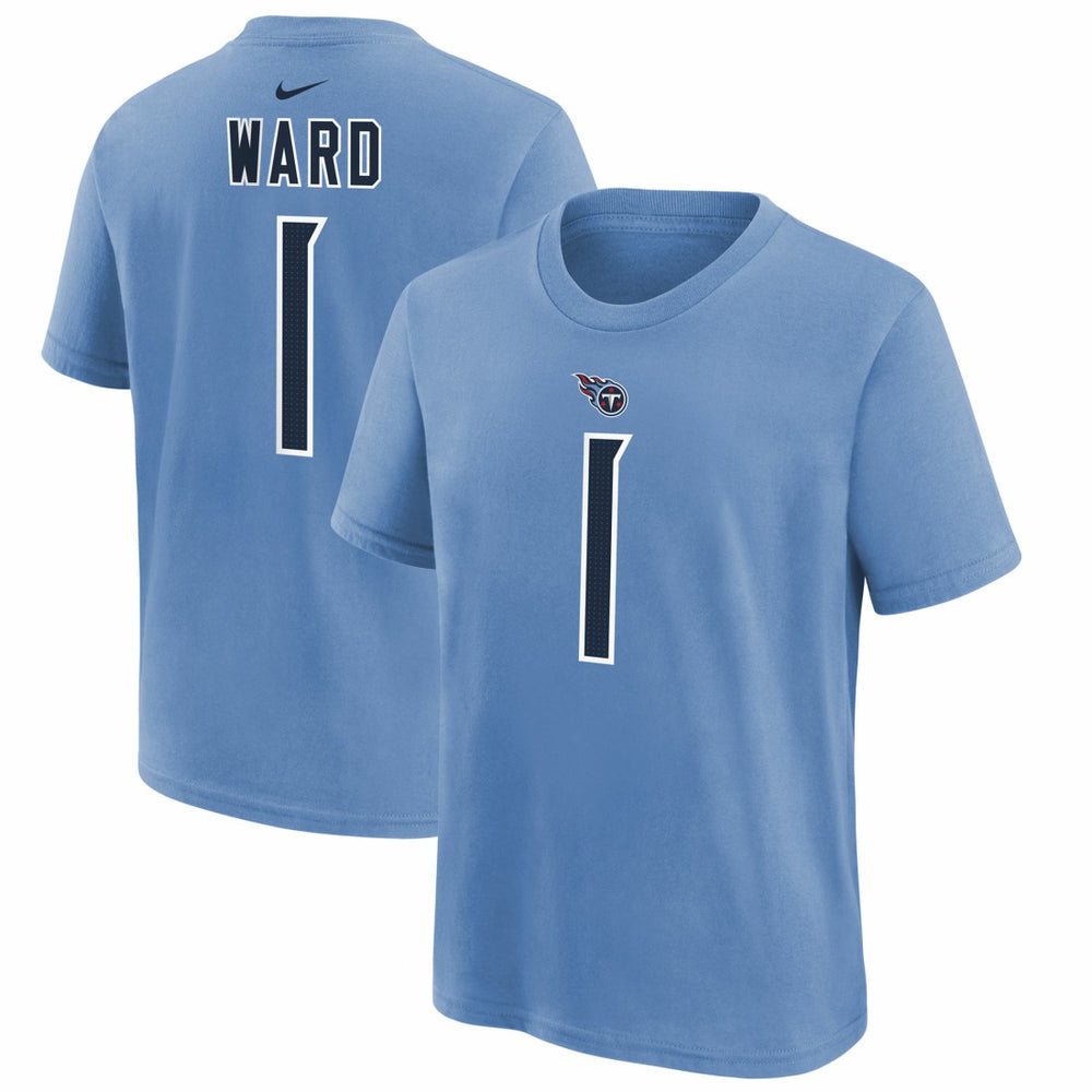 Cam Ward Tennessee Titans Youth 2025 NFL Draft First Round Pick Name & Number T-Shirt - Navy | Nike outlet