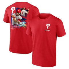 Bryce Harper Philadelphia Phillies Anime Player T-Shirt - Red