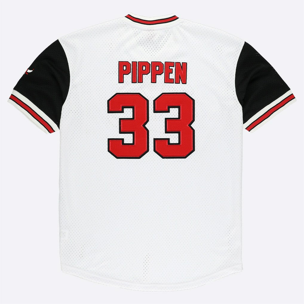 Scottie Pippen Chicago Bulls Player Mesh V-Neck Shirt sale - White | Mitchell & Ness online