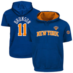 Jalen Brunson New York Knicks Big & Tall Short Sleeve Hoodie - Blue | Fanatics outlet