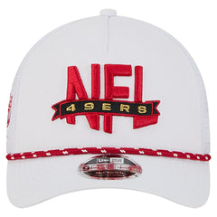 San Francisco 49ers New Era NFL 9FORTY A-Frame M-Crown Adjustable Trucker Hat - White sale