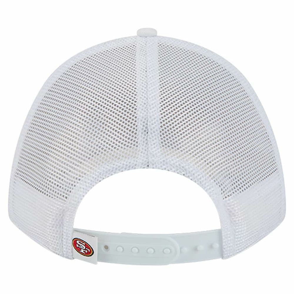 San Francisco 49ers New Era NFL 9FORTY A-Frame M-Crown Adjustable Trucker Hat - White sale