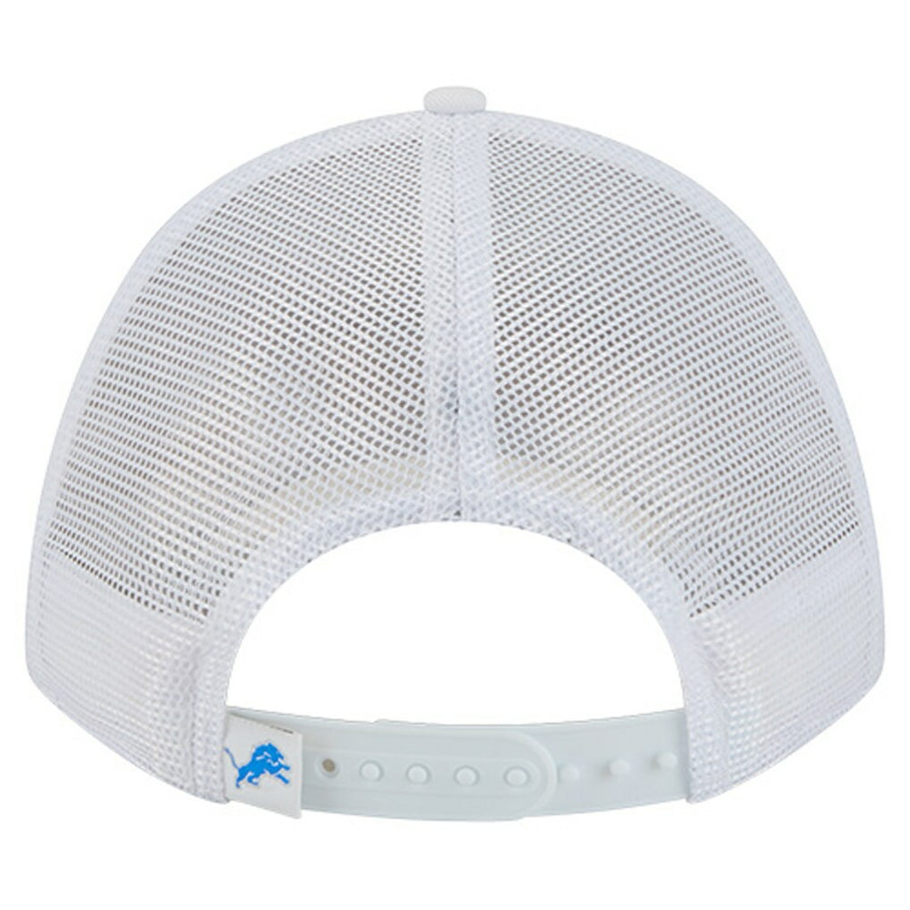 Detroit Lions New Era NFL 9FORTY A-Frame M-Crown Adjustable Trucker Hat - White outlet