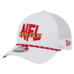 Kansas City Chiefs New Era NFL 9FORTY A-Frame M-Crown Adjustable Trucker Hat - White for sale