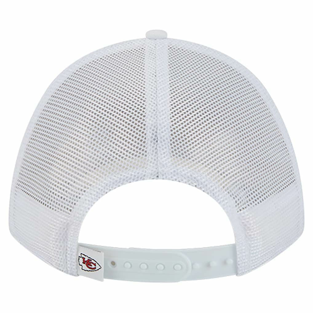 Kansas City Chiefs New Era NFL 9FORTY A-Frame M-Crown Adjustable Trucker Hat - White for sale