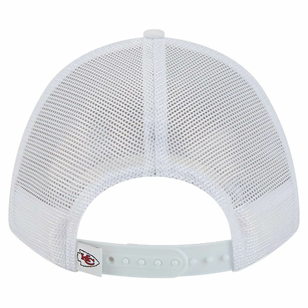 Kansas City Chiefs New Era NFL 9FORTY A-Frame M-Crown Adjustable Trucker Hat - White for sale