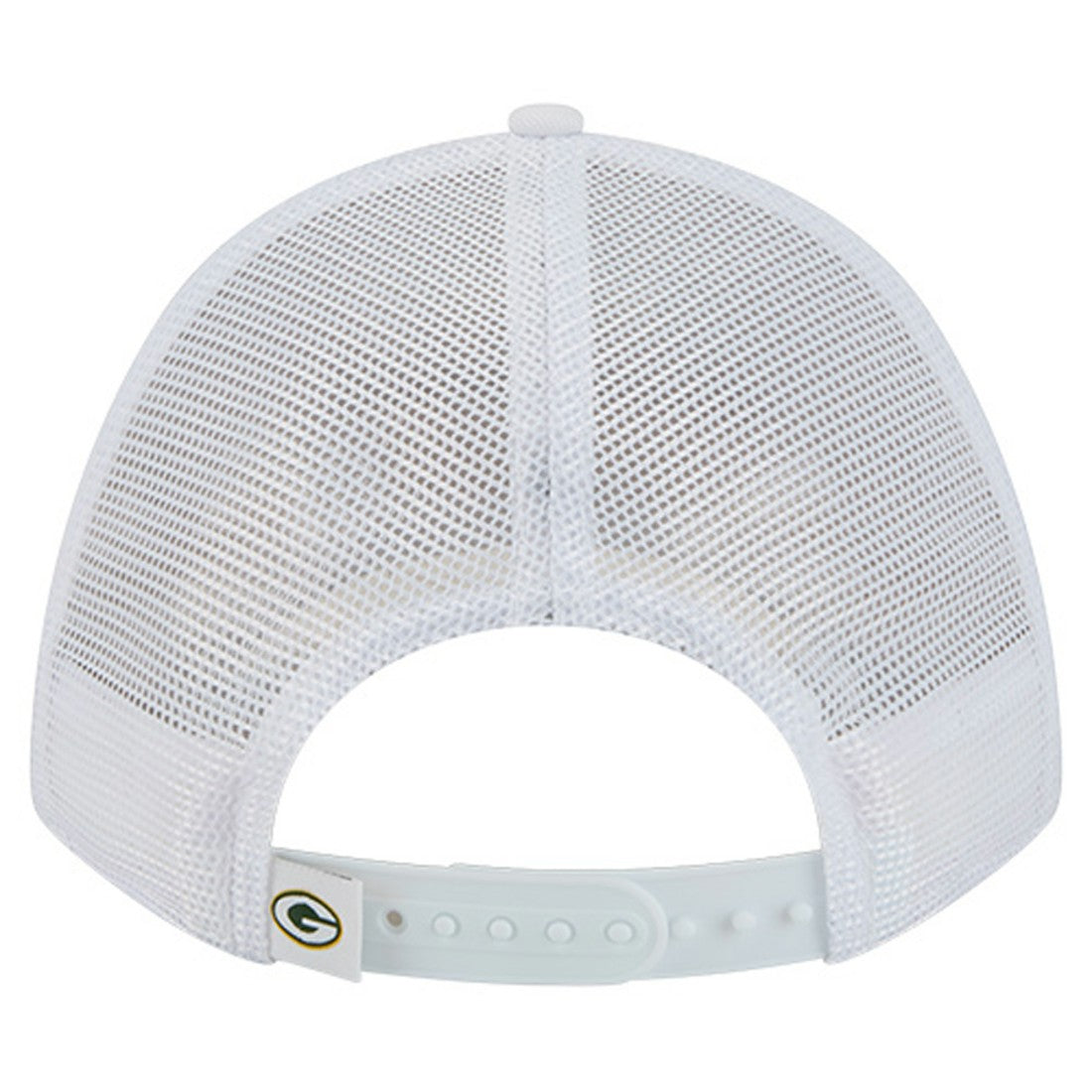 Green Bay Packers New Era NFL 9FORTY A-Frame M-Crown Adjustable Trucker Hat - White discount