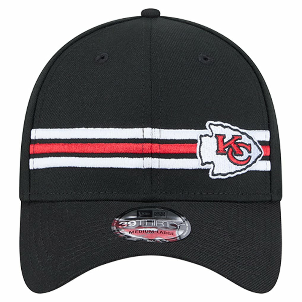 Kansas City Chiefs New Era Stripes 39THIRTY Flex Hat - Black online