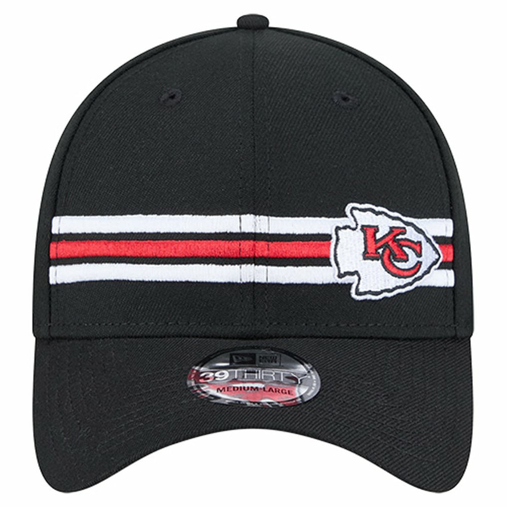 Kansas City Chiefs New Era Stripes 39THIRTY Flex Hat - Black online