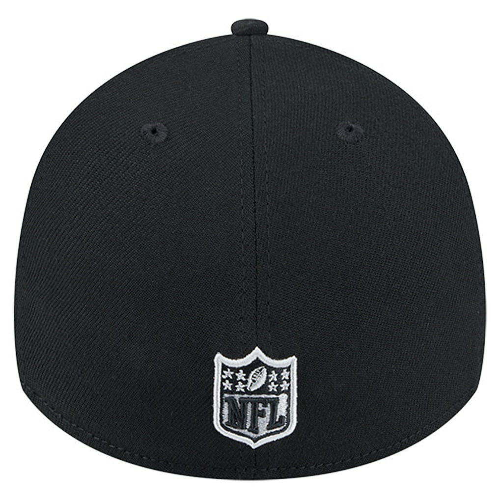 Las Vegas Raiders New Era Stripes 39THIRTY Flex Hat - Black on sale
