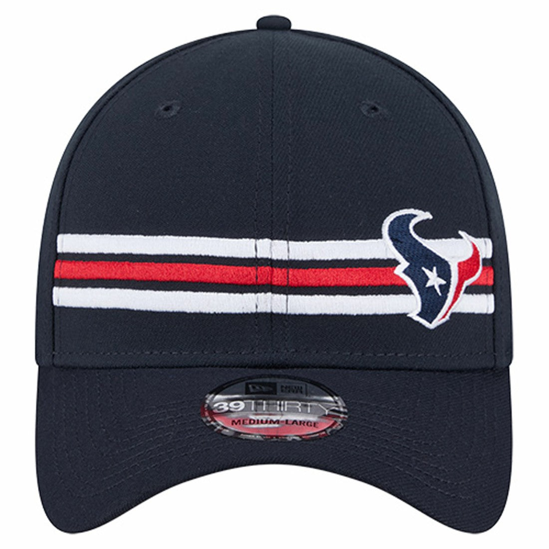 Houston Texans New Era Stripes 39THIRTY Flex Hat - Navy discount