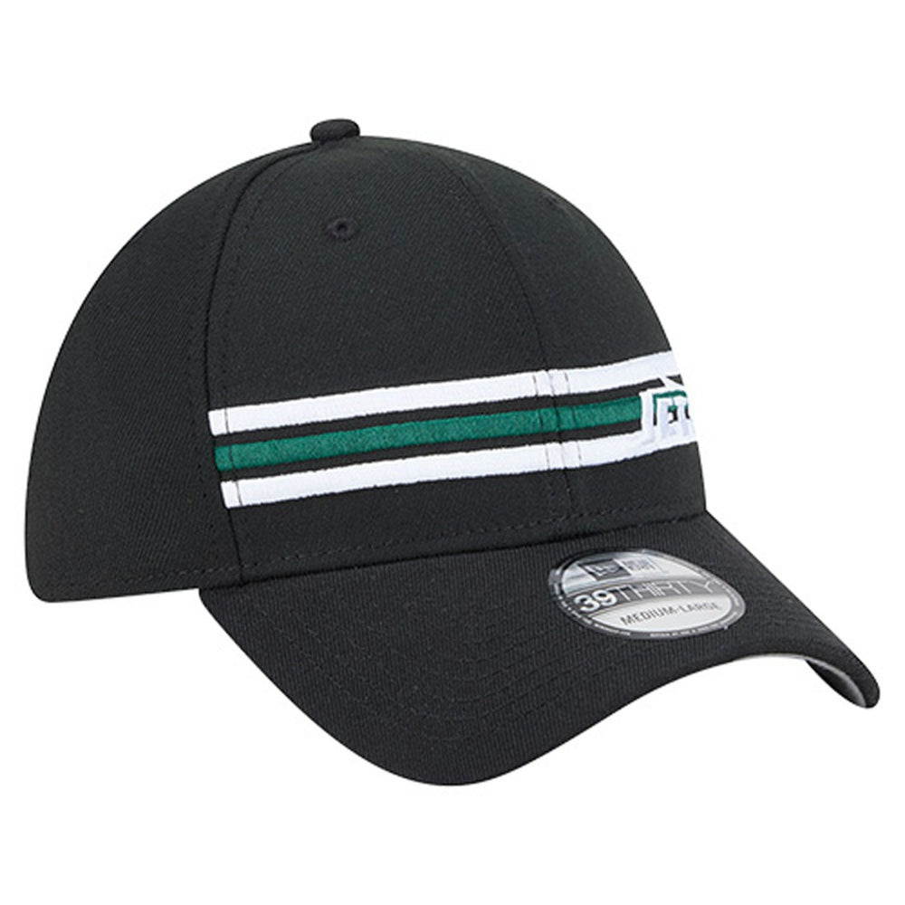 New York Jets New Era Stripes 39THIRTY Flex Hat - Black cheap