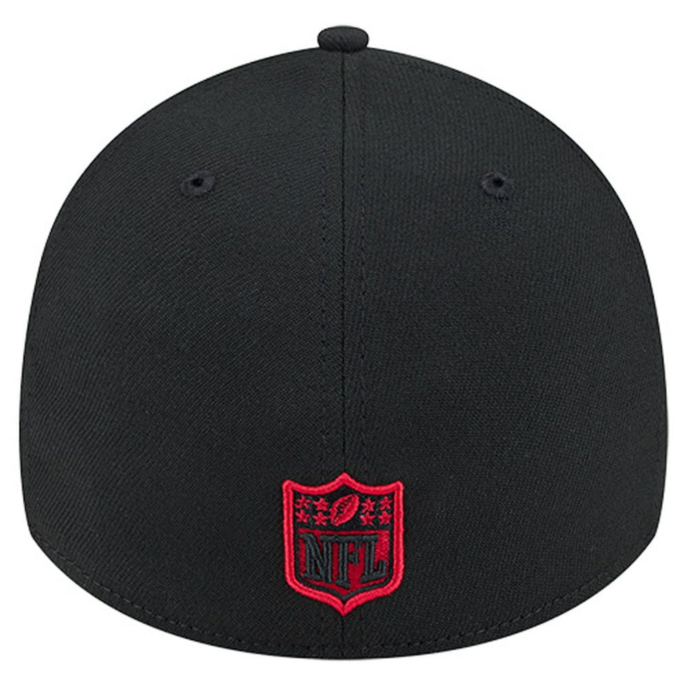 San Francisco 49ers New Era Stripes 39THIRTY Flex Hat - Black discount